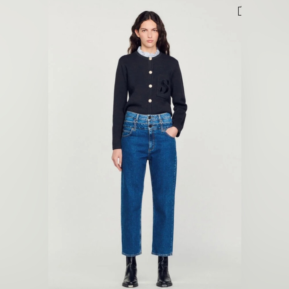 Sandro Paris Kitty Double Waisted Jeans
